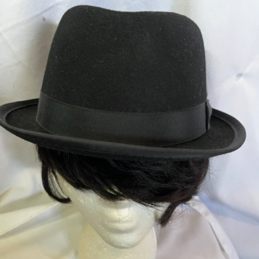 Scala Black Men's Felt Fedora - Picture 1 of 7